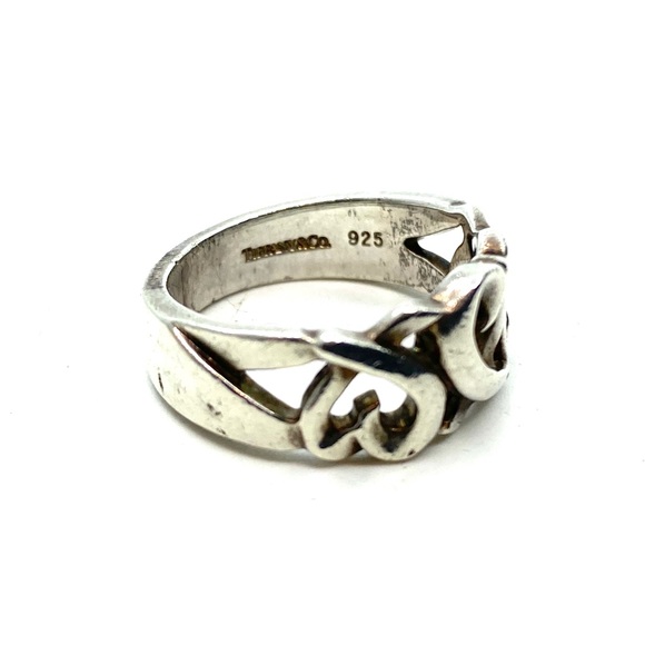 Tiffany & Co Sterling Silver Triple Heart Ring - Picture 3 of 7